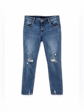 Silver Jeans Co Cool girl boyfriend fit intentional distressed mid rise denim